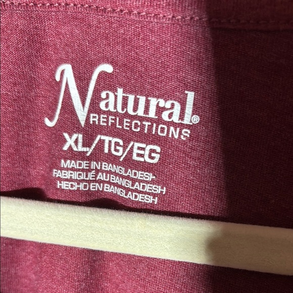 Natural Reflections Maroon Fitted Long Sleeve Tee - Picture 2 of 5